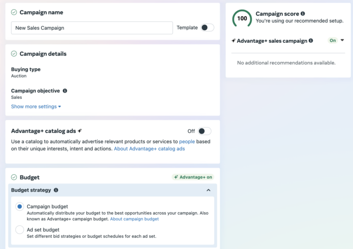 Advantage+ Campaign Setup is Here Advantage+ Campaign Setup is Here