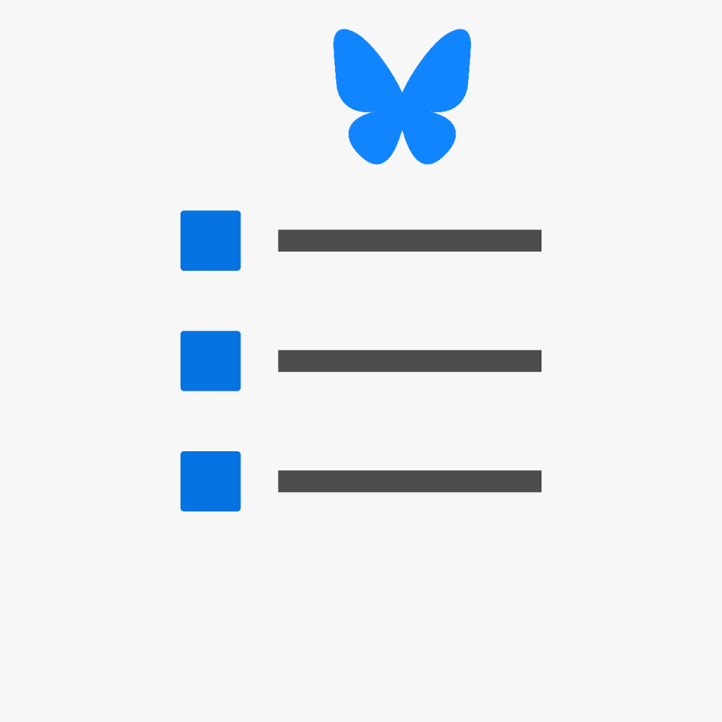 Creating themed lists of accounts that you follow on Bluesky