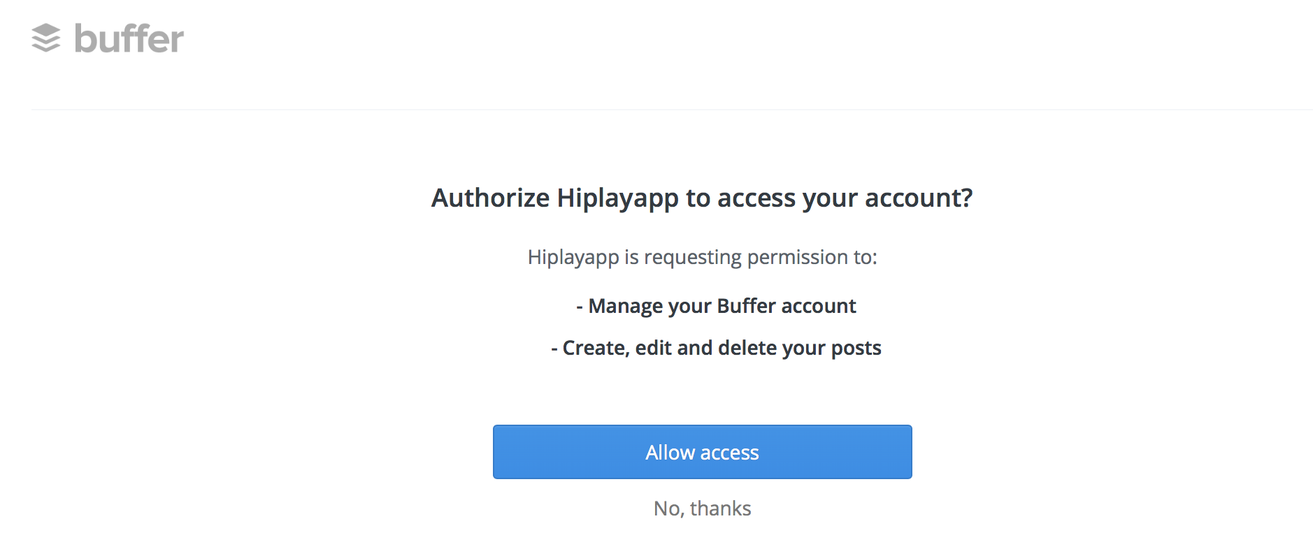 How to reconnect your Buffer account to Hiplay How to reconnect your Buffer account to Hiplay